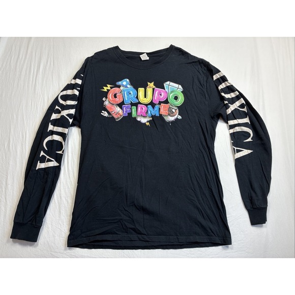 Fruit of the Loom Other - Grupo Firme Long Sleeve Shirt Black Gildan Toxica Tour Large